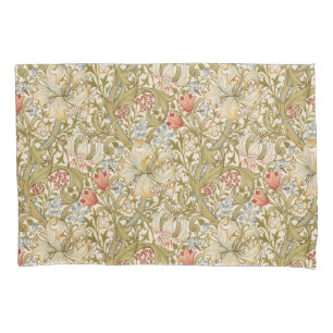Golden Lily William Morris Classic Design Large Pillowcase