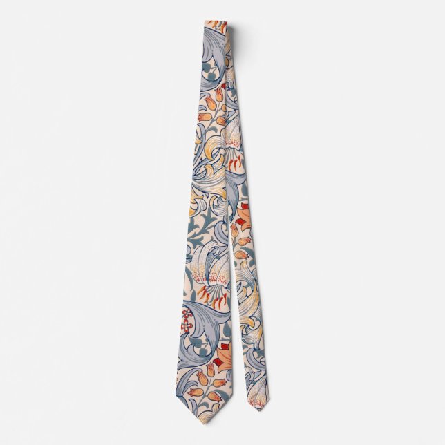 Golden Lily, William Morris Tie (Front)