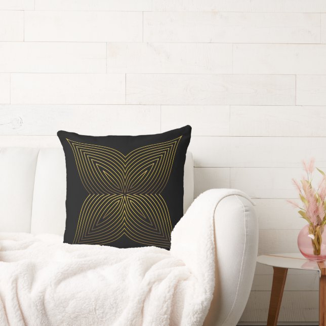 golden line flower petal cushion (Couch)