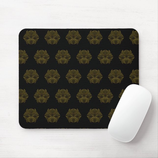 golden line flower petal mouse pad (With Mouse)