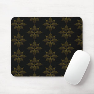 golden line flower petal mouse pad