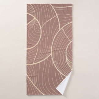 Golden lines pattern background. Luxury gold Line  Bath Towel