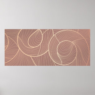 Golden lines pattern background. Luxury gold Line  Poster