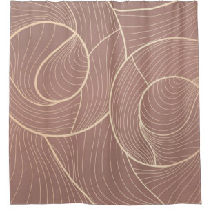 Golden lines pattern background. Luxury gold Line Shower Curtain