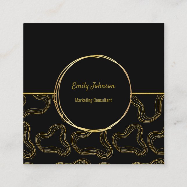 Golden Lines Style Solutions Business Card (Front)