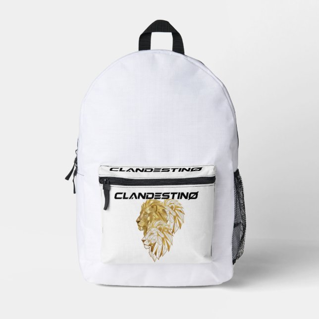 Golden Lion Backpack – Majestic Design (Front)