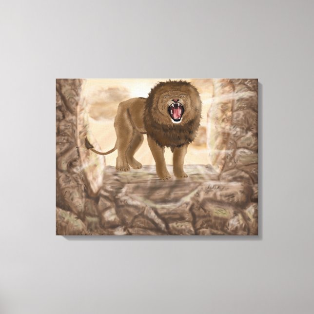 Golden Lion Canvas Print (Front)