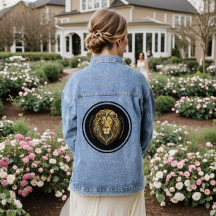 Golden lion denim jacket