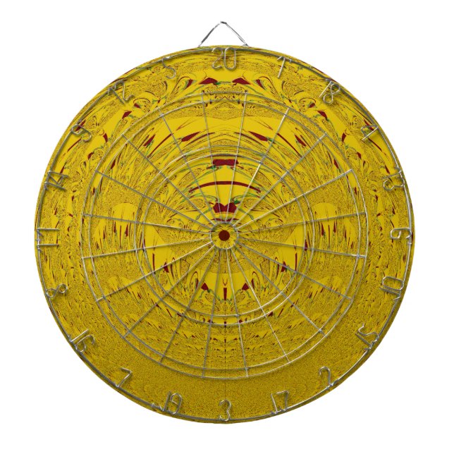 Golden Lion Head Art Print Dartboard (Front)