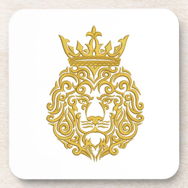 golden lion in the crown coaster (Front)