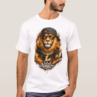 Golden Lion King – Luxury Streetwear Design T-Shirt