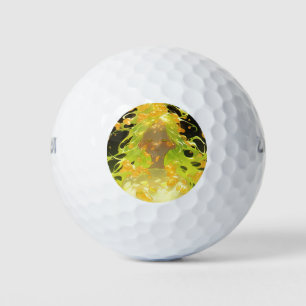 Golden Liquid Fantasy Anime Girl Golf Balls
