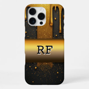 ✨ Golden Liquid Glam Sparkling Glitter Drip 💛👑 iPhone 16 Pro Max Case