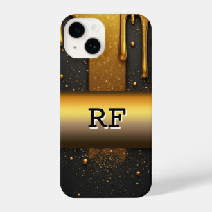 ✨ Golden Liquid Glam  Sparkling Glitter Drip 💛👑 iPhone 14 Case