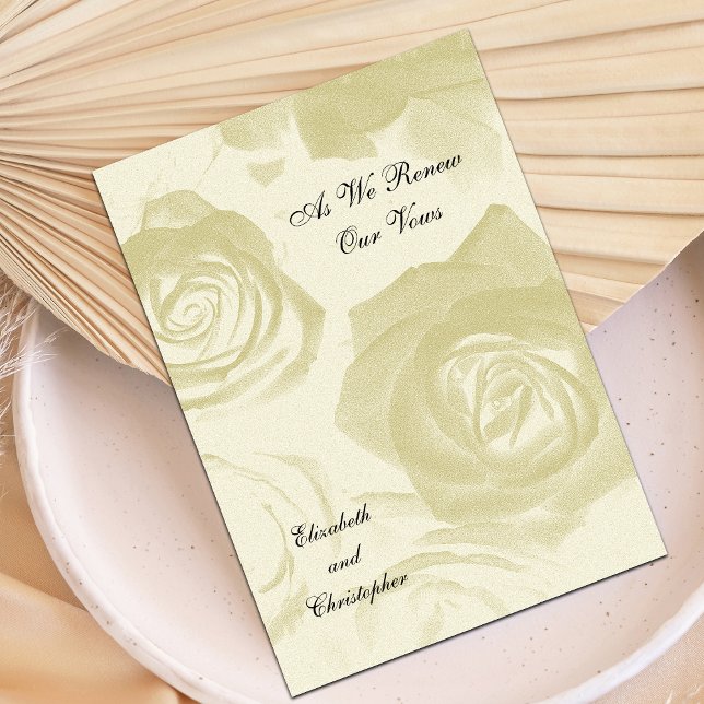 Golden Look Roses Vow Renewal invitation (Creator Uploaded)