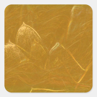 GOLDEN LOTUS2 SQUARE STICKER