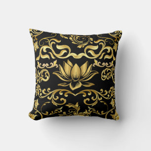 Golden Lotus & floral Pattern 2508 Cushion