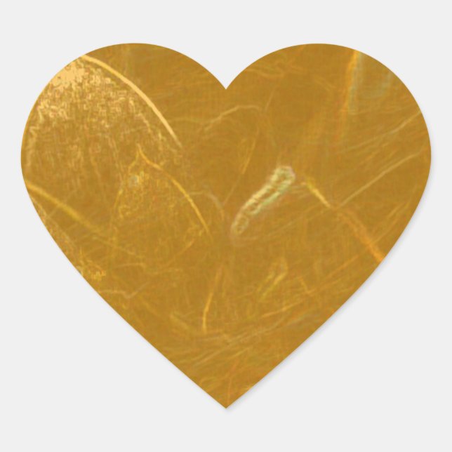 GOLDEN LOTUS FLOWER DECORATIVE GIFTS HEART STICKER (Front)
