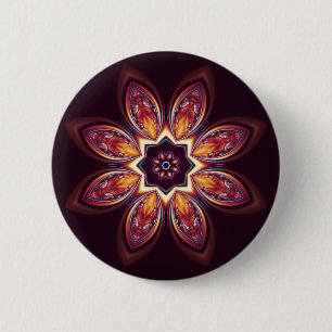 Golden Lotus Fractal Button