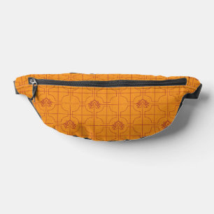 Golden Lotus Grid Pattern - The White Lotus Bum Bags