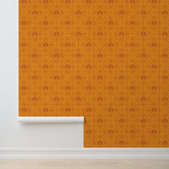 Golden Lotus Grid Pattern - The White Lotus Wallpaper (Application)