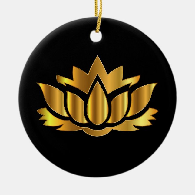 Golden Lotus Ornament (Front)