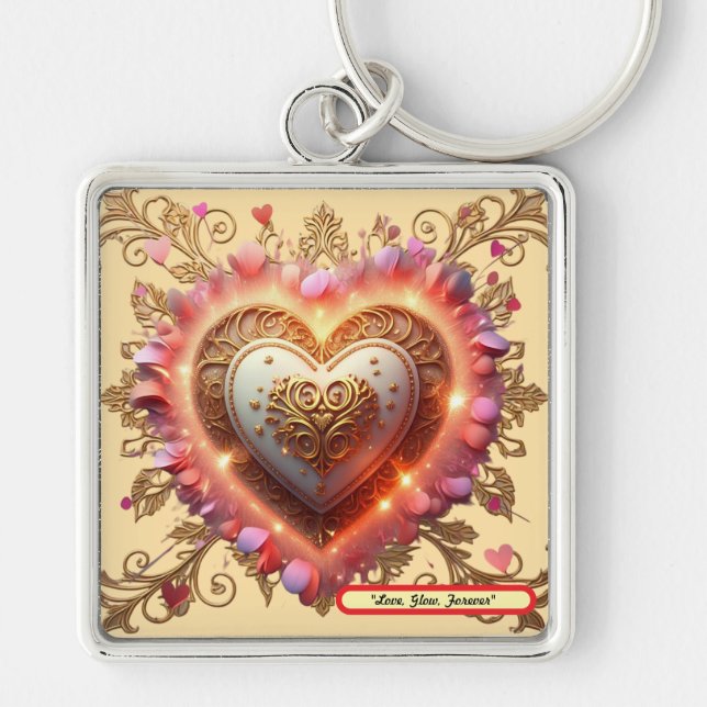 "Golden Love Aura" Key Ring (Front)