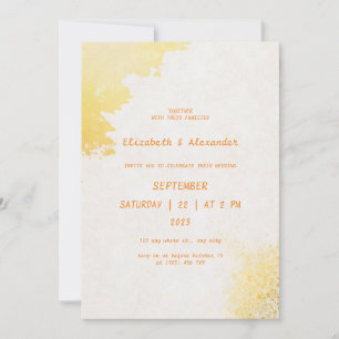 Golden Love: Elegant Gold Wedding Invitation