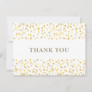 Golden Love Hearts Thank You