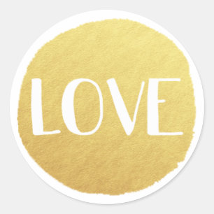 Golden Love Holiday Sticker