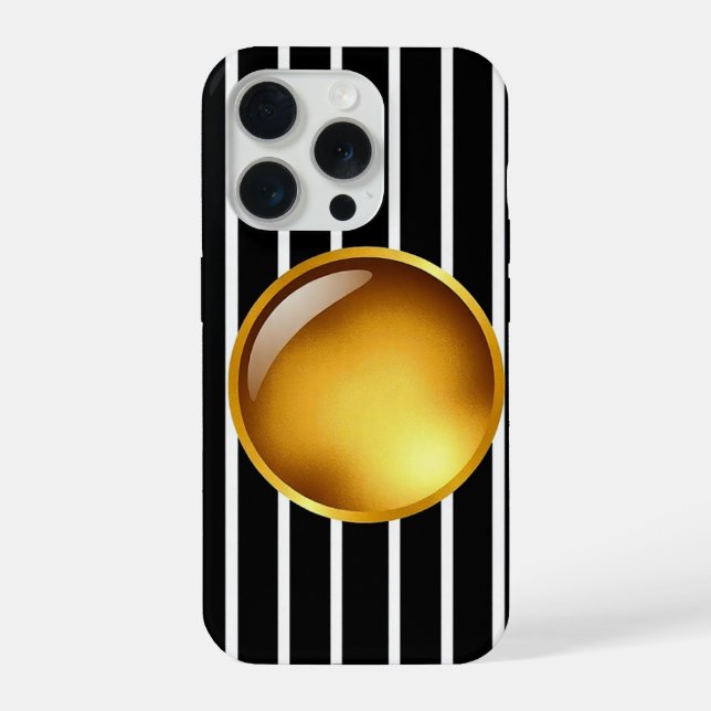 Golden Luxe Armour – Gold iPhone 15 Pro Case (Back)