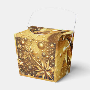 Golden, luxurious favour box