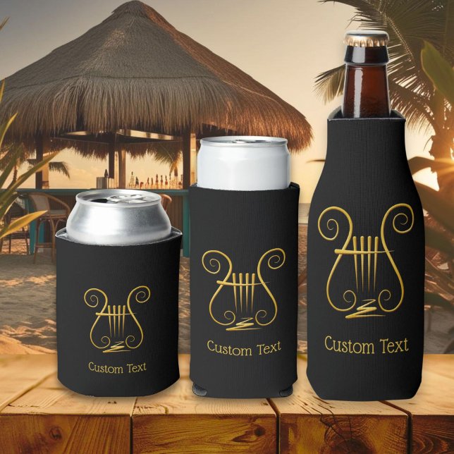 Golden Lyre Bottle Cooler (Creator Uploaded)