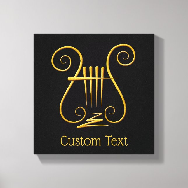 Golden Lyre Canvas Print (Front)