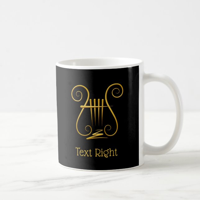 Golden Lyre Coffee Mug (Right)