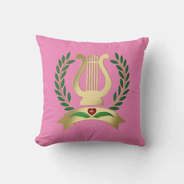 Golden lyre cushion (Front)