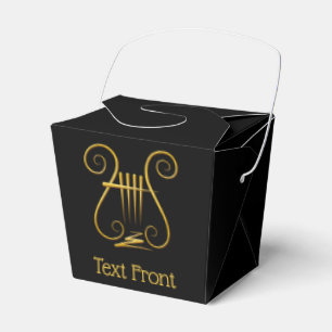 Golden Lyre Favour Box