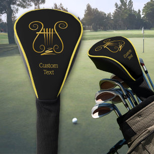 Golden Lyre Golf Head Cover
