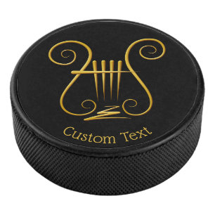 Golden Lyre Hockey Puck