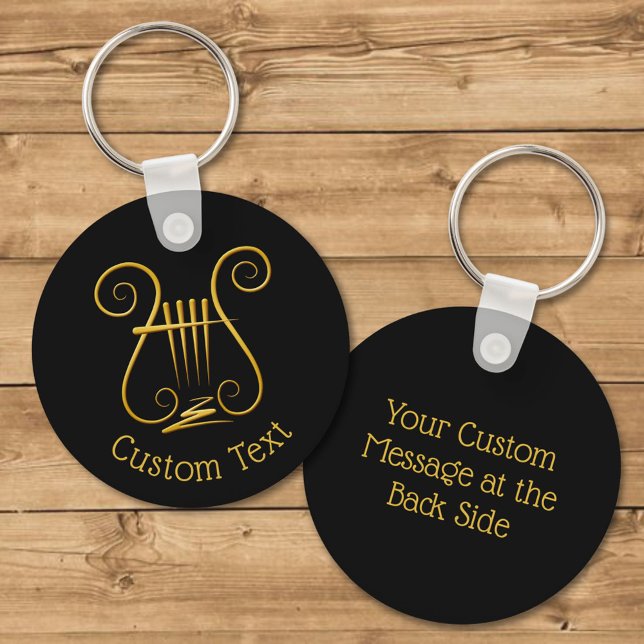 Golden Lyre Keychain (Creator Uploaded)