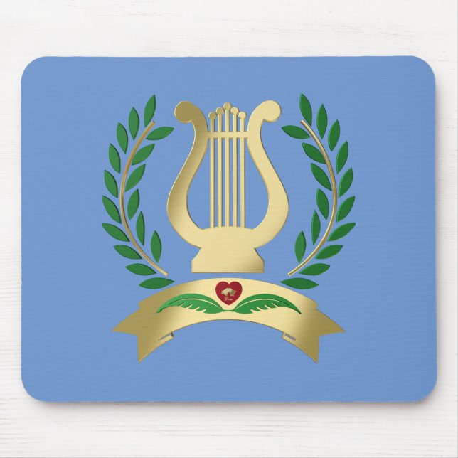 Golden lyre mouse pad (Front)