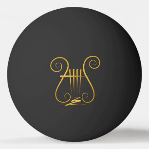 Golden Lyre Ping Pong Ball