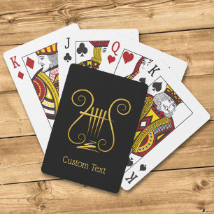 Golden Lyre Playing Cards