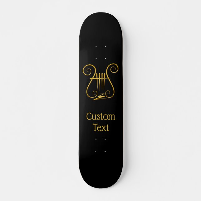 Golden Lyre Skateboard (Front)