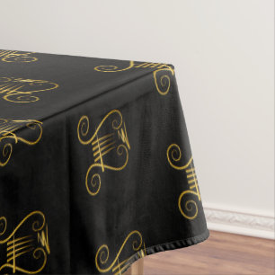Golden Lyre Tablecloth