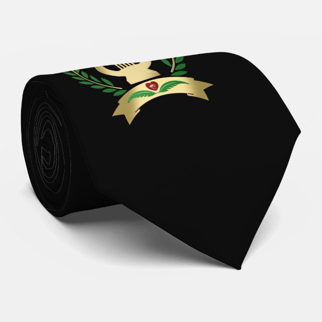 Golden lyre tie (Rolled)