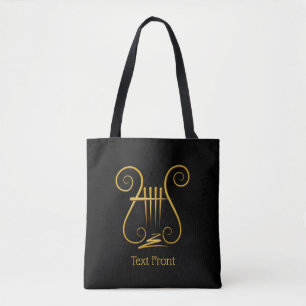 Golden Lyre Tote Bag