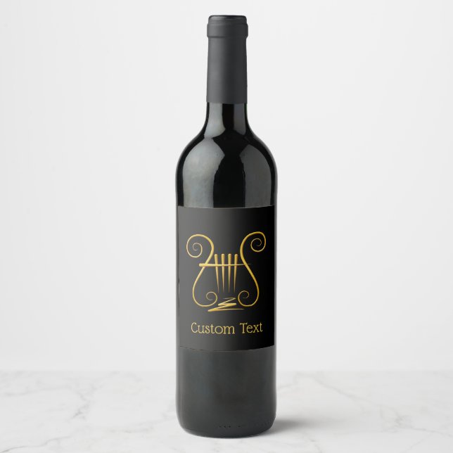 Golden Lyre Wine Label (Front)