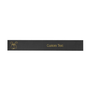 Golden Lyre Wraparound Address Label