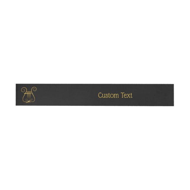 Golden Lyre Wraparound Address Label (Individual)